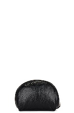 Balenciaga Le Cagole XS Cosmetic Pouch in Black, view 2, click to view large image.
