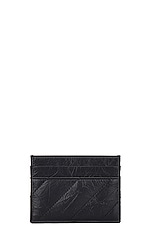 Balenciaga Crush Card Holder in Black, view 2, click to view large image.