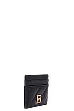 Balenciaga Crush Card Holder in Black, view 3, click to view large image.