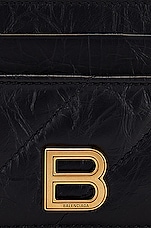 Balenciaga Crush Card Holder in Black, view 6, click to view large image.