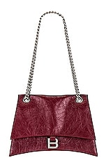 Balenciaga Crush Medium Chain Bag in Brick Red, view 1, click to view large image.