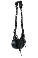 Balenciaga Le Cagole Latex XS Shoulder Bag in Black, view 5, click to view large image.