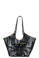 Balenciaga Le Cagole Large Tote Bag in Black, view 1, click to view large image.