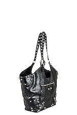 Balenciaga Le Cagole Large Tote Bag in Black, view 4, click to view large image.
