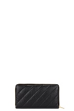 Balenciaga Crush Continental Wallet in Black, view 2, click to view large image.