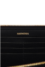 Balenciaga Crush Continental Wallet in Black, view 5, click to view large image.