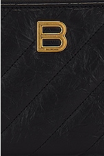 Balenciaga Crush Continental Wallet in Black, view 6, click to view large image.