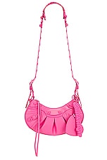 Balenciaga Le Cagole Latex XS Shoulder Bag in Bright Pink, view 1, click to view large image.