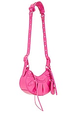 Balenciaga Le Cagole Latex XS Shoulder Bag in Bright Pink, view 4, click to view large image.