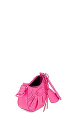 Balenciaga Le Cagole Latex XS Shoulder Bag in Bright Pink, view 5, click to view large image.