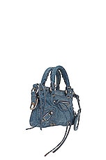 Balenciaga Neo Cagole Small Tote Bag in Pale Blue, view 4, click to view large image.