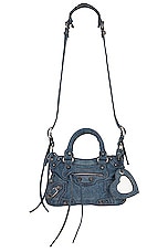 Balenciaga Neo Cagole Small Tote Bag in Pale Blue, view 6, click to view large image.