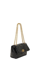 Balenciaga Monaco Small Chain Bag in Black, view 4, click to view large image.