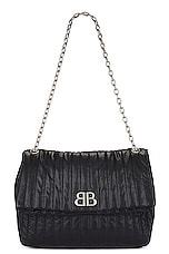 Balenciaga Monaco XL Chain Bag in Black, view 6, click to view large image.
