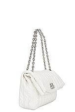 Balenciaga Monaco Medium Chain Bag in Off White, view 4, click to view large image.