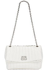 Balenciaga Monaco Medium Chain Bag in Off White, view 6, click to view large image.