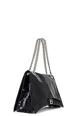 Balenciaga Large Crush Chain Bag in Black, view 4, click to view large image.
