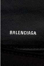 Balenciaga Hourglass Satin Top Handle Small Bag in Black, view 7, click to view large image.