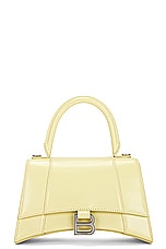 Balenciaga Hourglass Top Handle Small Bag in Butter Yellow, view 1, click to view large image.