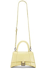Balenciaga Hourglass Top Handle Small Bag in Butter Yellow, view 6, click to view large image.