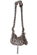 Balenciaga Xs Leopard Print Le Cagole Bag in Brown, view 4, click to view large image.