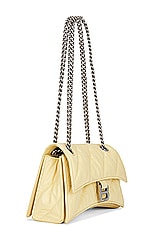Balenciaga Small Crush Chain Bag in Butter Yellow, view 4, click to view large image.