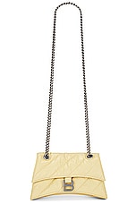 Balenciaga Small Crush Chain Bag in Butter Yellow, view 6, click to view large image.