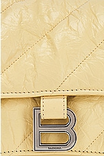 Balenciaga Small Crush Chain Bag in Butter Yellow, view 8, click to view large image.