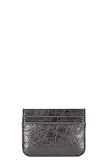 Balenciaga Monaco Card Holder in Steel Grey, view 2, click to view large image.