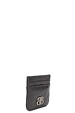 Balenciaga Monaco Card Holder in Steel Grey, view 3, click to view large image.