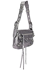 Balenciaga Le Cagole Small Sling Bag in Silver, view 4, click to view large image.