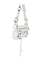 Balenciaga Le Cagole Small Sling Bag in Optic White, view 4, click to view large image.