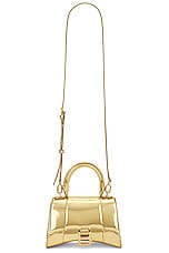 Balenciaga Hourglass Top Handle XS Bag in Gold, view 1, click to view large image.