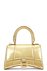 Balenciaga Hourglass Top Handle XS Bag in Gold, view 3, click to view large image.