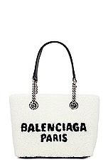 Balenciaga Duty Free Small Tote Bag in Natural, view 1, click to view large image.