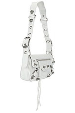Balenciaga Le Cagole XS Sling Bag in Optic White, view 4, click to view large image.