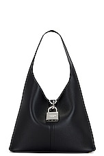 Balenciaga Locker Hobo Medium Bag in Black, view 1, click to view large image.