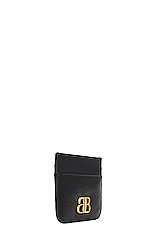 Balenciaga Monaco Card Holder in Black, view 3, click to view large image.