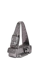 Balenciaga Superbusy Sling B XS Bag in Silver, view 4, click to view large image.