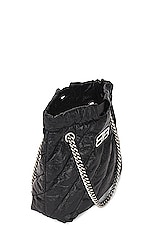 Balenciaga Quilted Crush Tote Small Bag in Black, view 5, click to view large image.