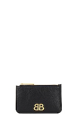Balenciaga Monaco Long Card Holder in Black, view 1, click to view large image.
