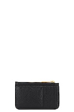 Balenciaga Monaco Long Card Holder in Black, view 2, click to view large image.