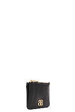Balenciaga Monaco Long Card Holder in Black, view 3, click to view large image.