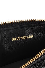 Balenciaga Monaco Long Card Holder in Black, view 5, click to view large image.