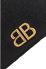 Balenciaga Monaco Long Card Holder in Black, view 6, click to view large image.