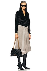 Balenciaga Medium Crush Chain Bag in Black, view 2, click to view large image.