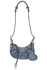 Balenciaga Le Cagole XS Shoulder Bag in Blue, view 1, click to view large image.
