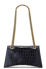 Balenciaga Crush Chain Small Bag in Black, view 3, click to view large image.
