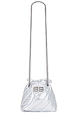 Balenciaga Crush XS Tote Bag in Silver, view 1, click to view large image.