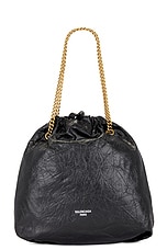 Balenciaga Crush Medium Tote Bag in Black, view 1, click to view large image.